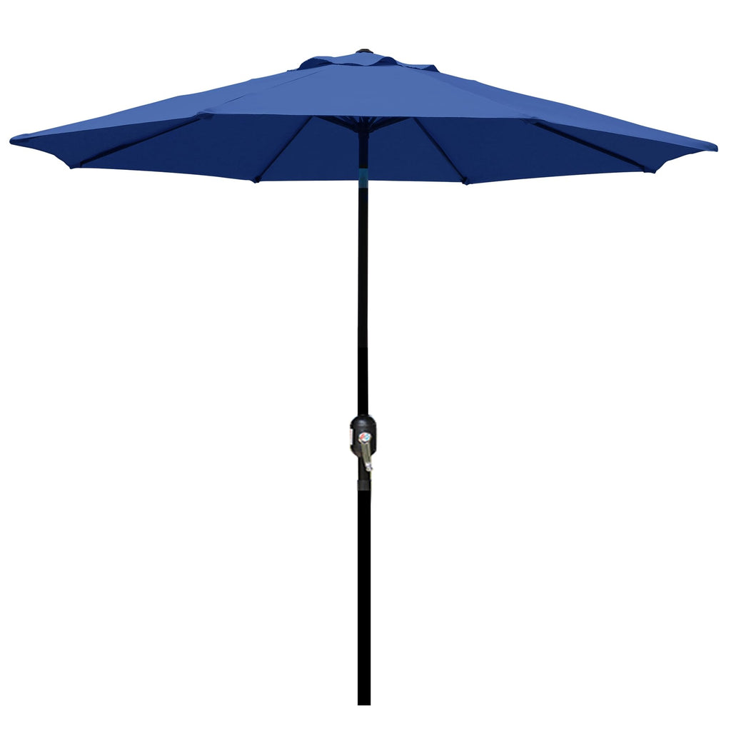 9' Outdoor Patio Umbrella, Outdoor Table Umbrella, Yard Umbrella, Market Umbrella with 8 Sturdy Ribs, Push Button Tilt and Crank